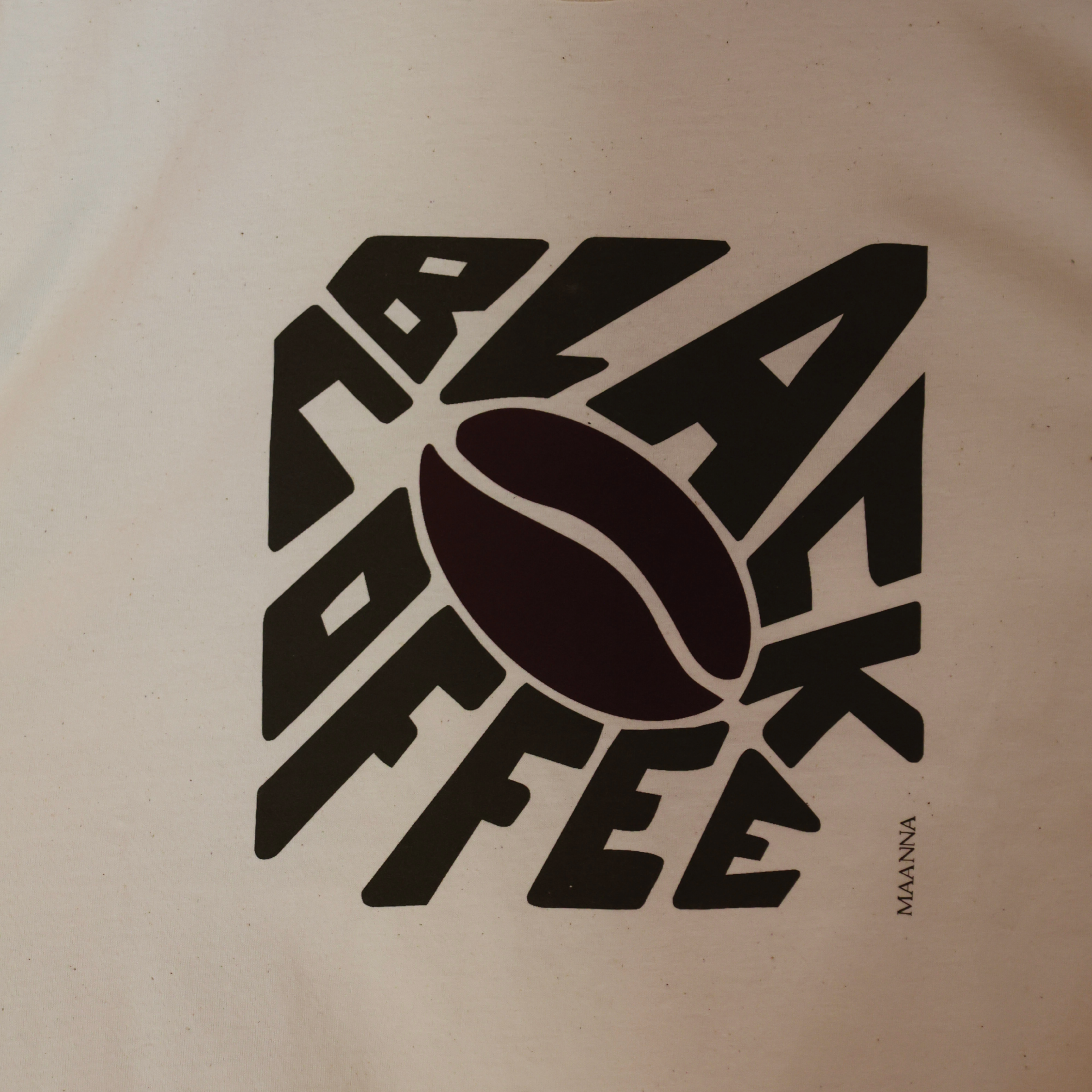 BLACK COFFEE by Maanna t-shirt. Organic cotton.