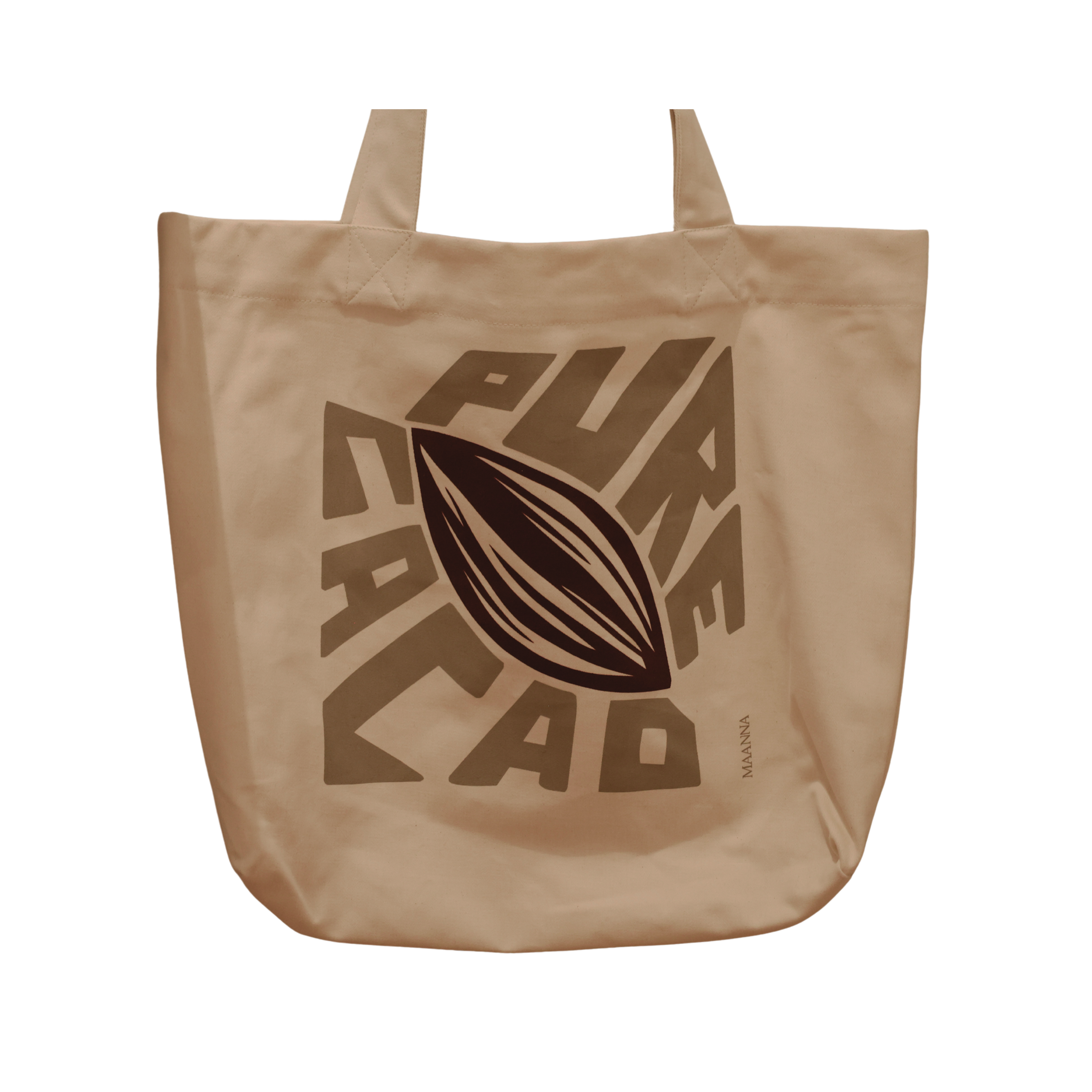 PURE CACAO by Maanna tote bag. 100% cotton. Made in Spain.