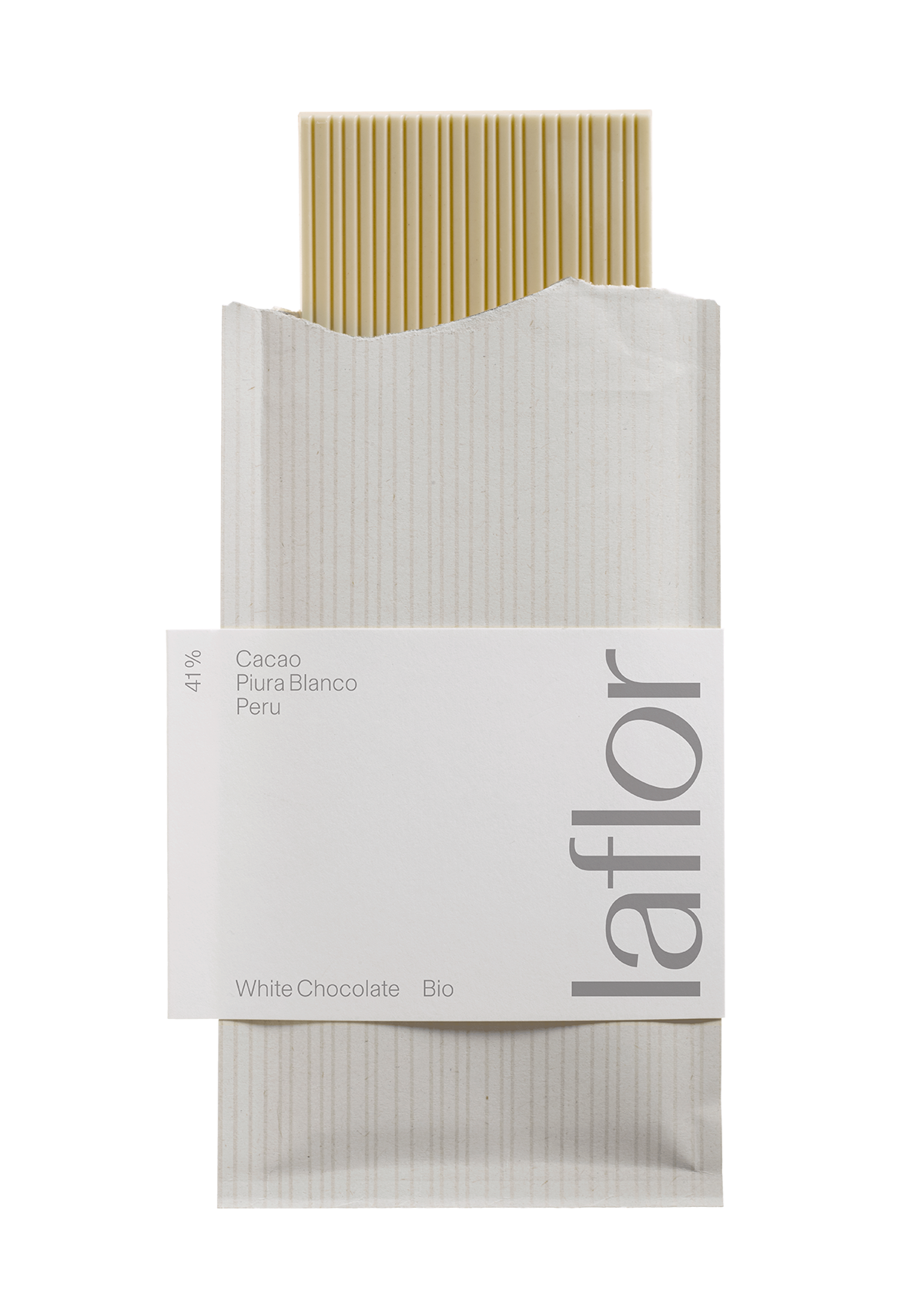 Piura Blanco, Perú, 41% Cacao, Bio. Ent. Certif: ES-ECO-023-MA. White Chocolate