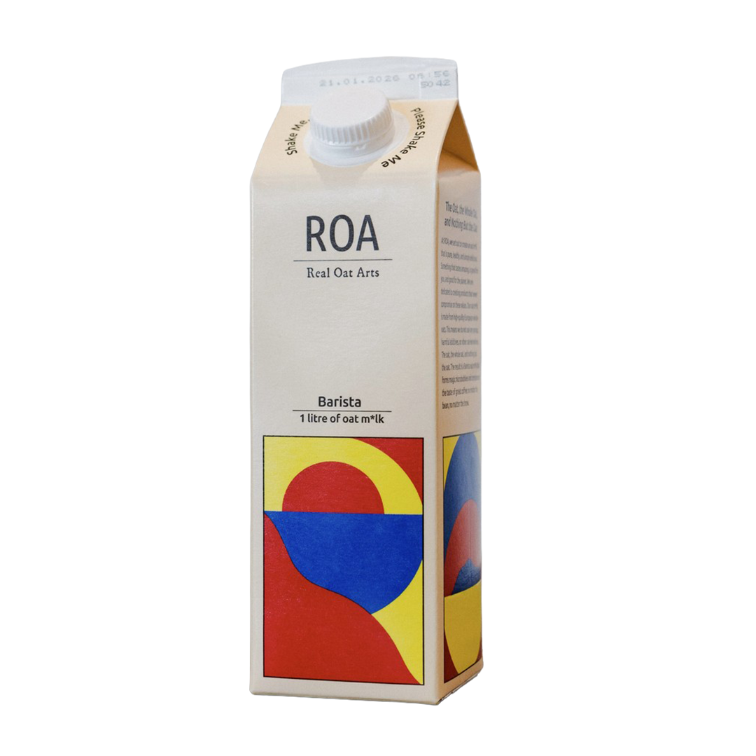 ROA m*lk. Barista oat drink.