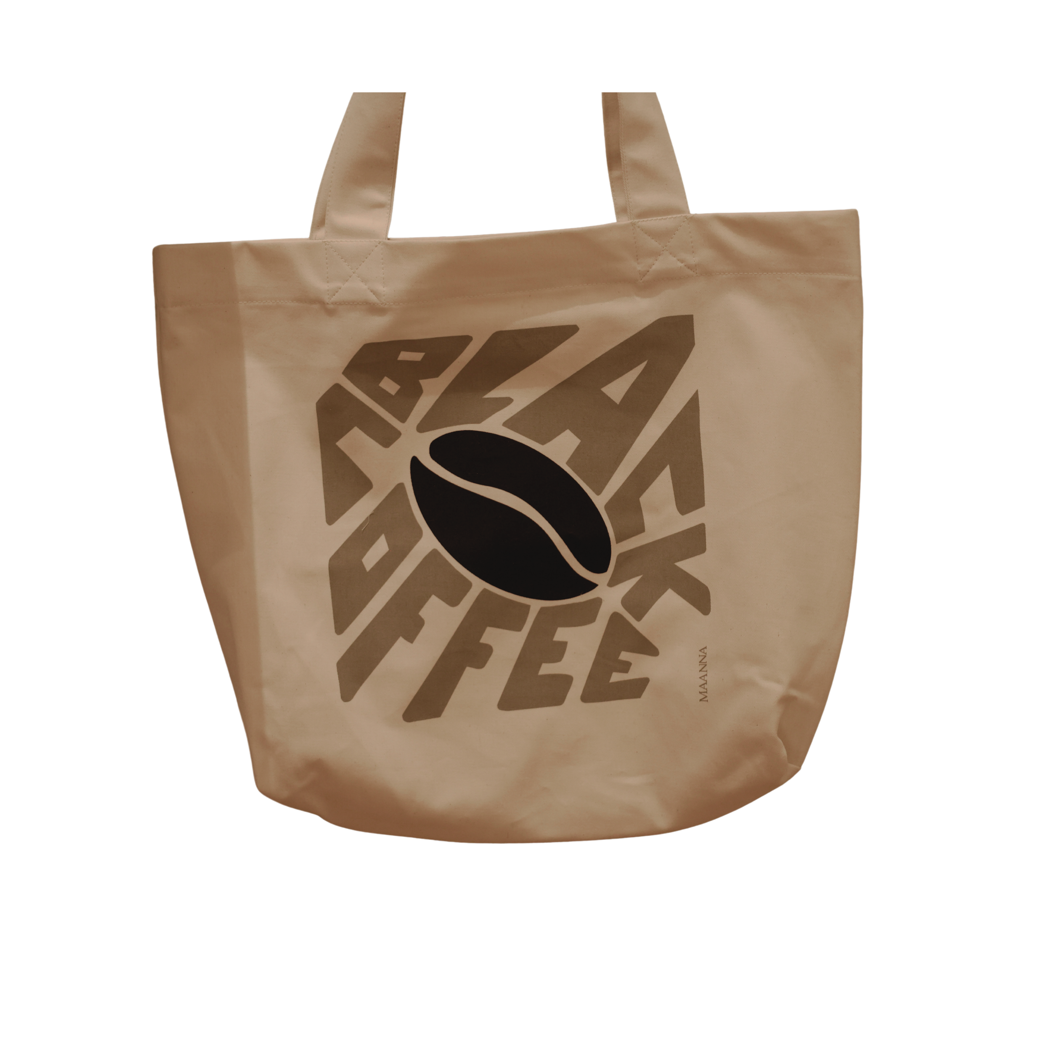BLACK COFFEE by Maanna tote bag. 100% cotton. Made in Spain.